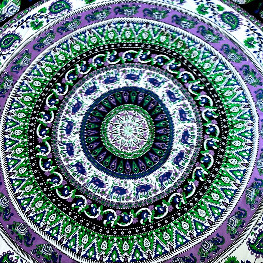 Tapestry Mandala Boho Beach Throw Blanket Table Cover Wall Decor Round